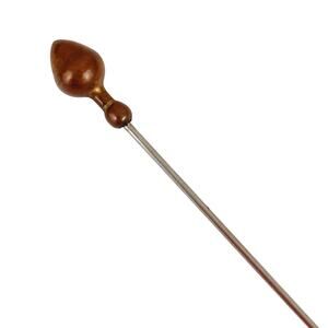 Antique Brass Tone Metal Hair Bodkin Hatpin Hairpin 1900s–1910s Steel 6" Vintage